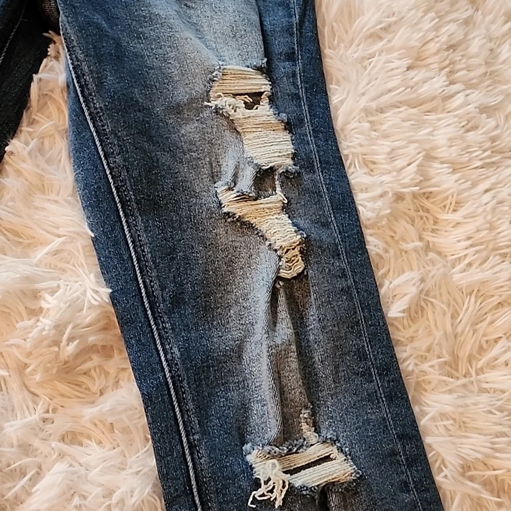 Vervet Jeanne Blue Denim Jeans Brand New High Rise Stretch Slim Straight